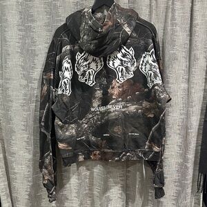Darc Sport Graphic Camouflage Cropped Boxy Hoodie